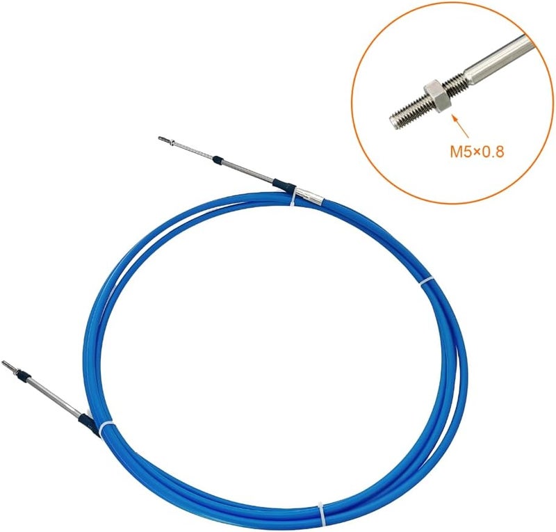 BOATCON Marine Outboard Throttle and Shift Cables 24FT 2pcs/set For Yamaha 703 Control Box 33c and For Suzuki Honda Tohatsu - Image 2